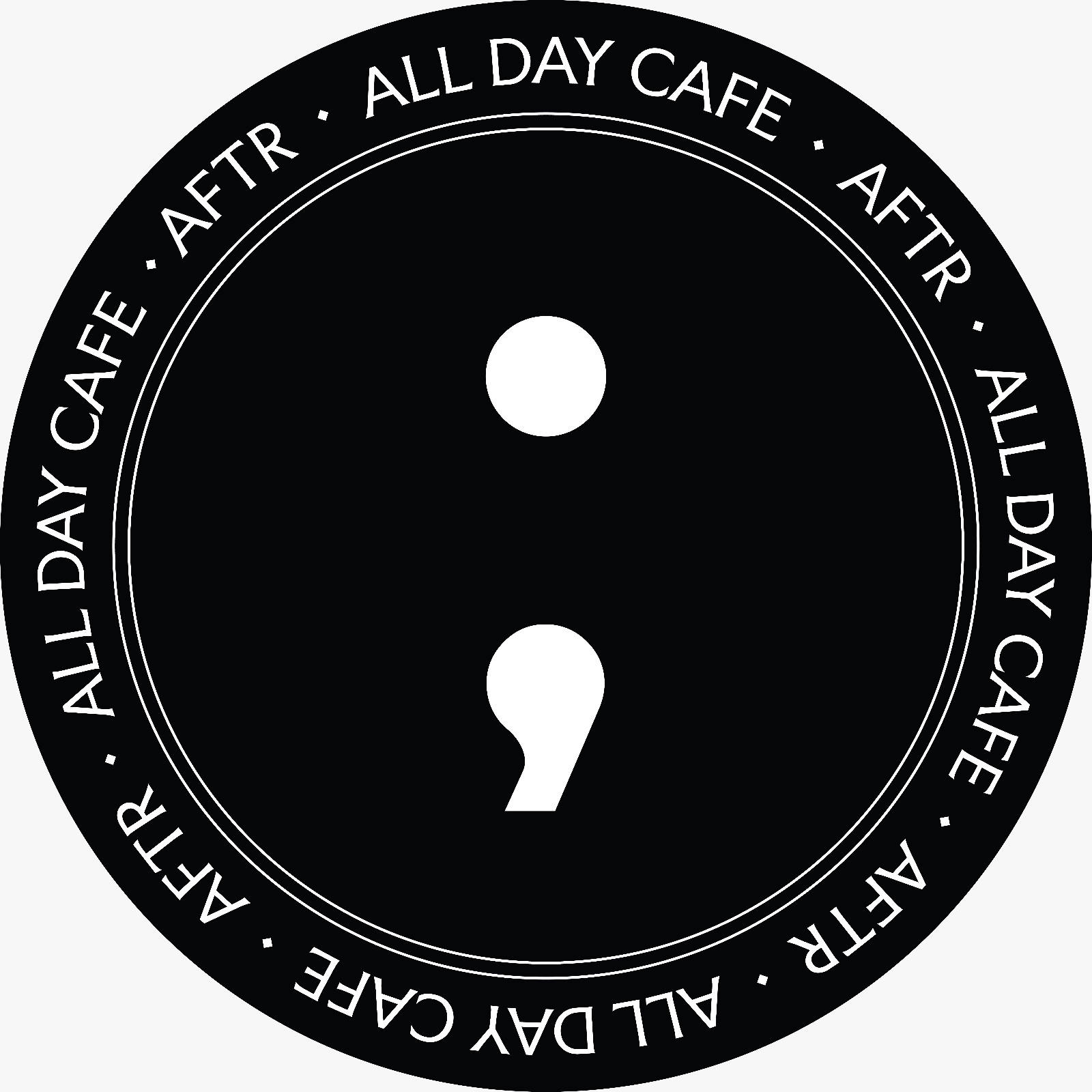 AFTR — All Day Cafe semicolon logo